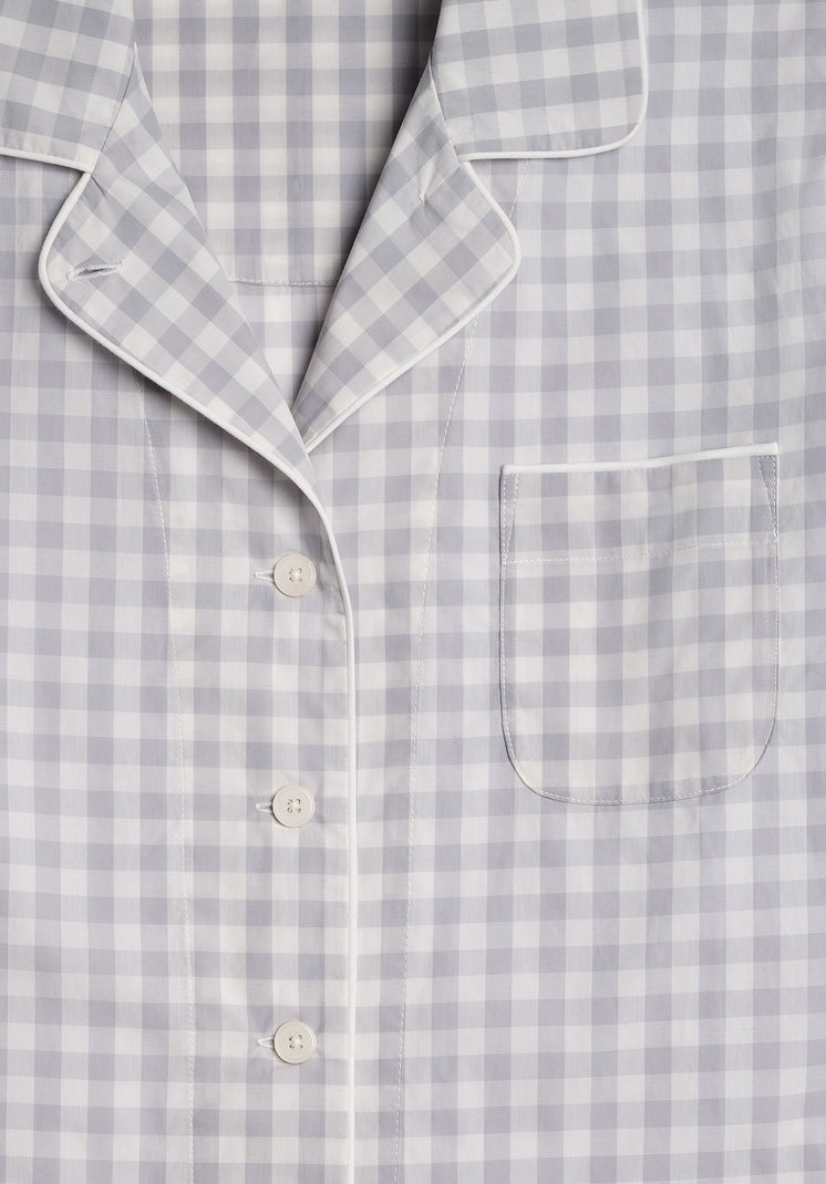 Corita Set in Large Grey Gingham